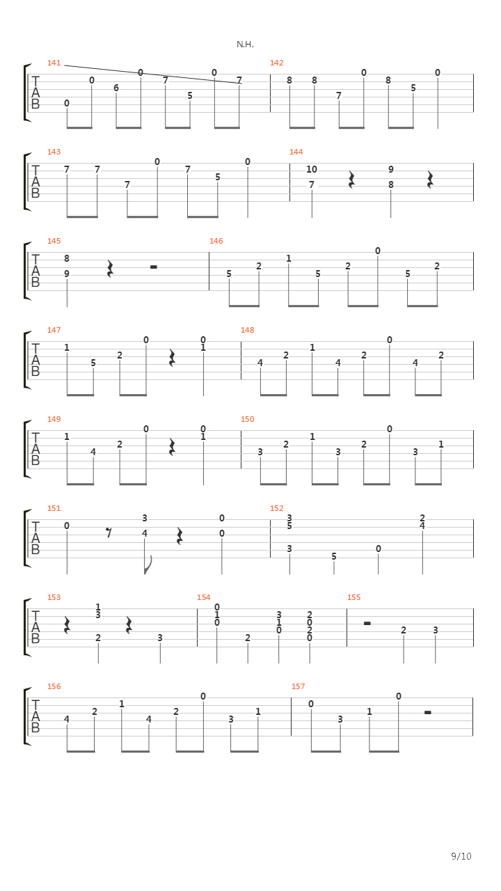 cascade吉他谱