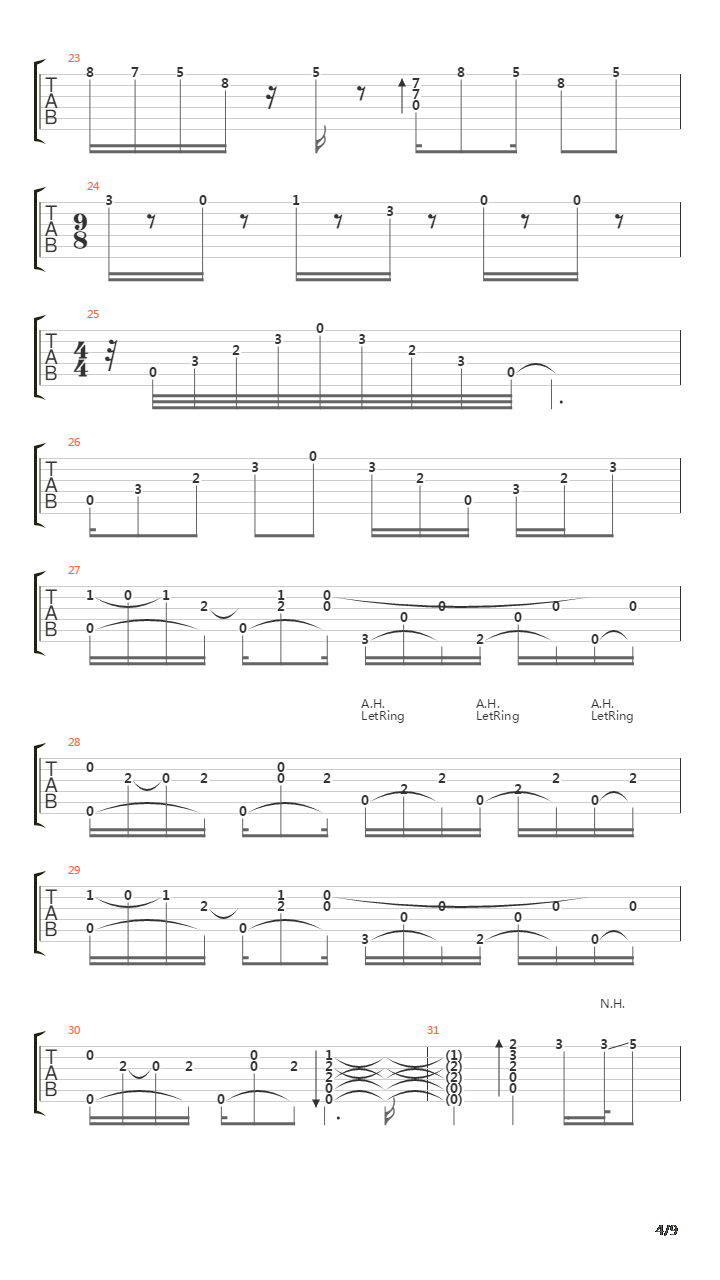 Classical Gas吉他谱