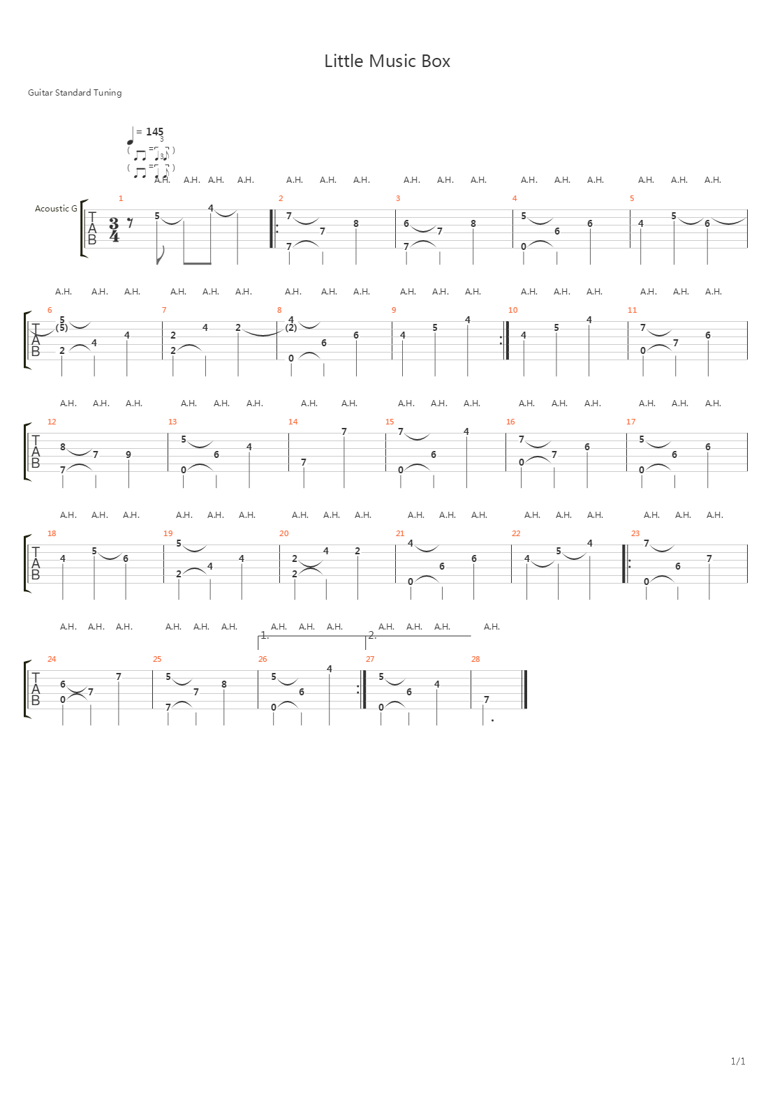 Little Music Box吉他谱