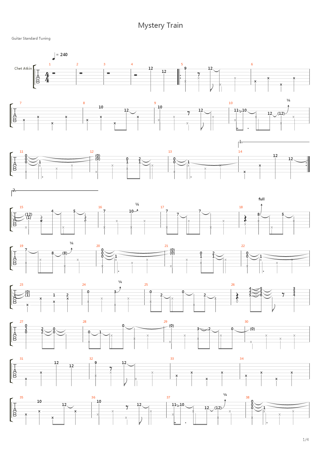 Mystery Train吉他谱