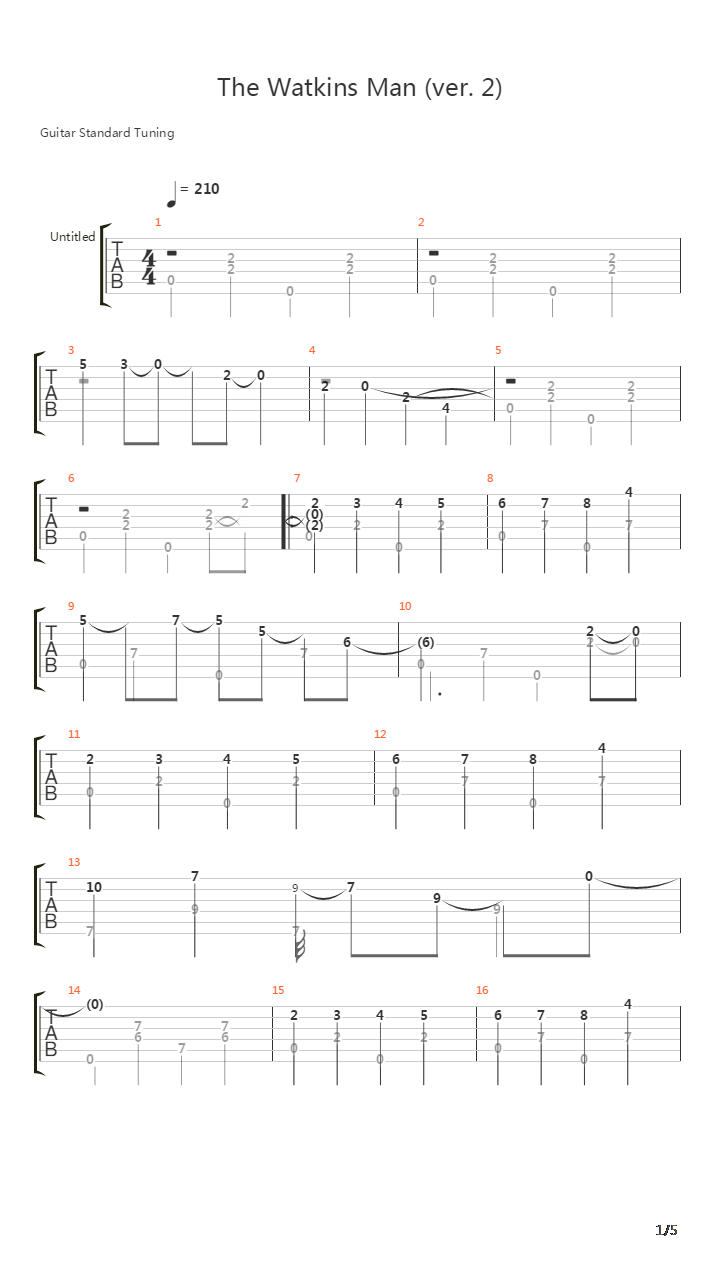 The Watkins Man吉他谱