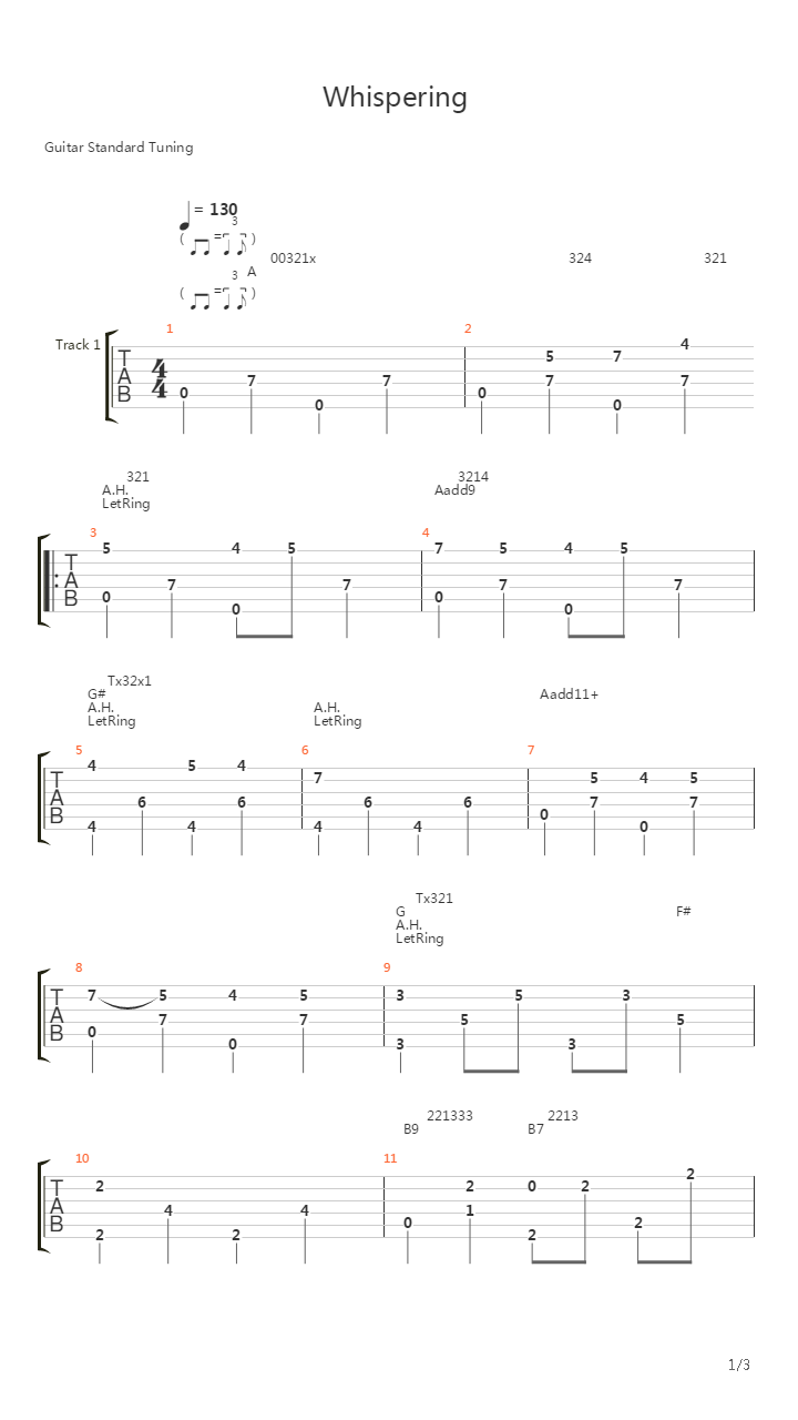 Whispering吉他谱