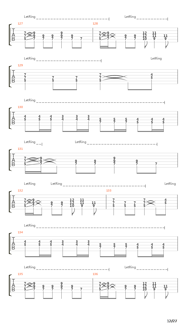 Fade To Black吉他谱