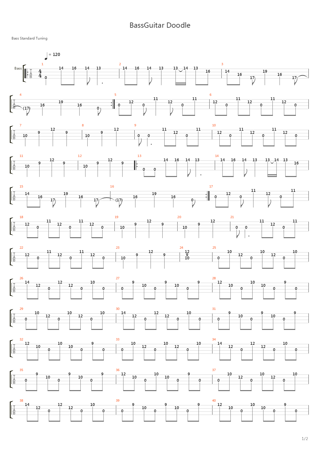 BassGuitar Doodle吉他谱