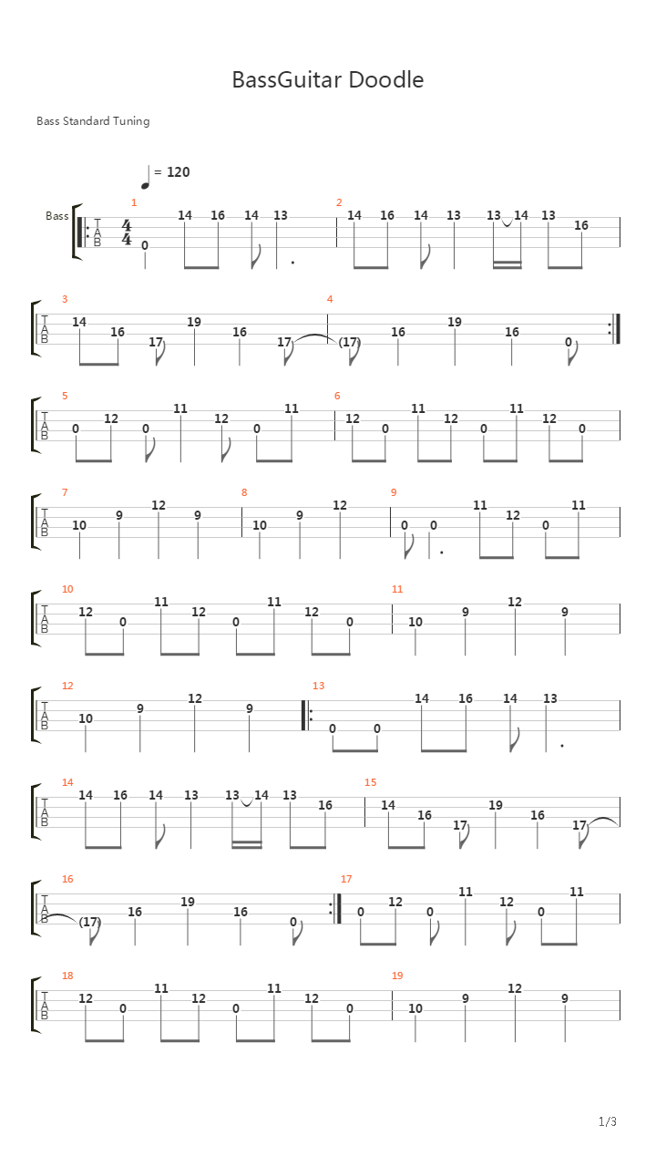 BassGuitar Doodle吉他谱