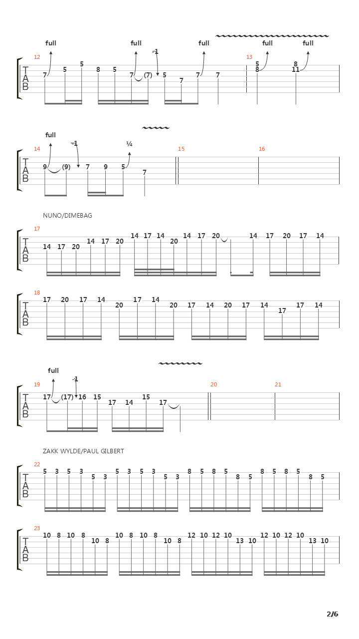 五声音阶练习吉他谱