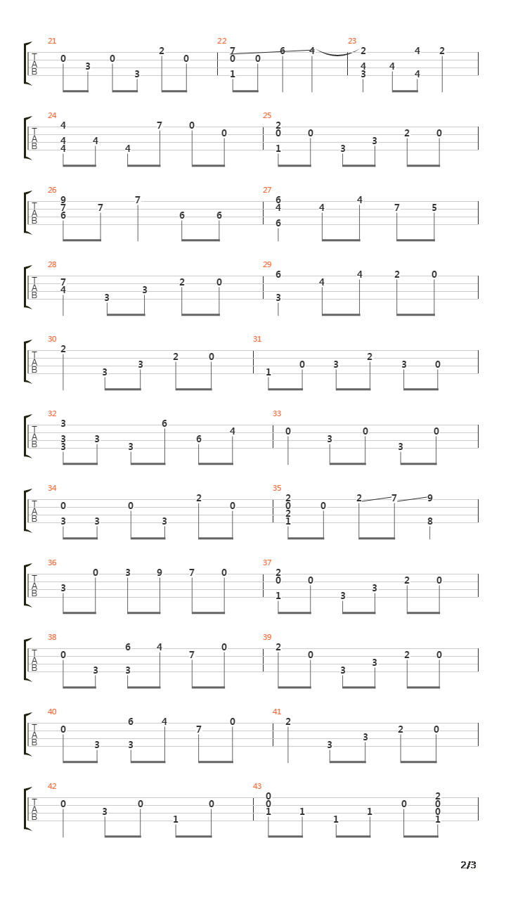 Moon river(月亮河)吉他谱