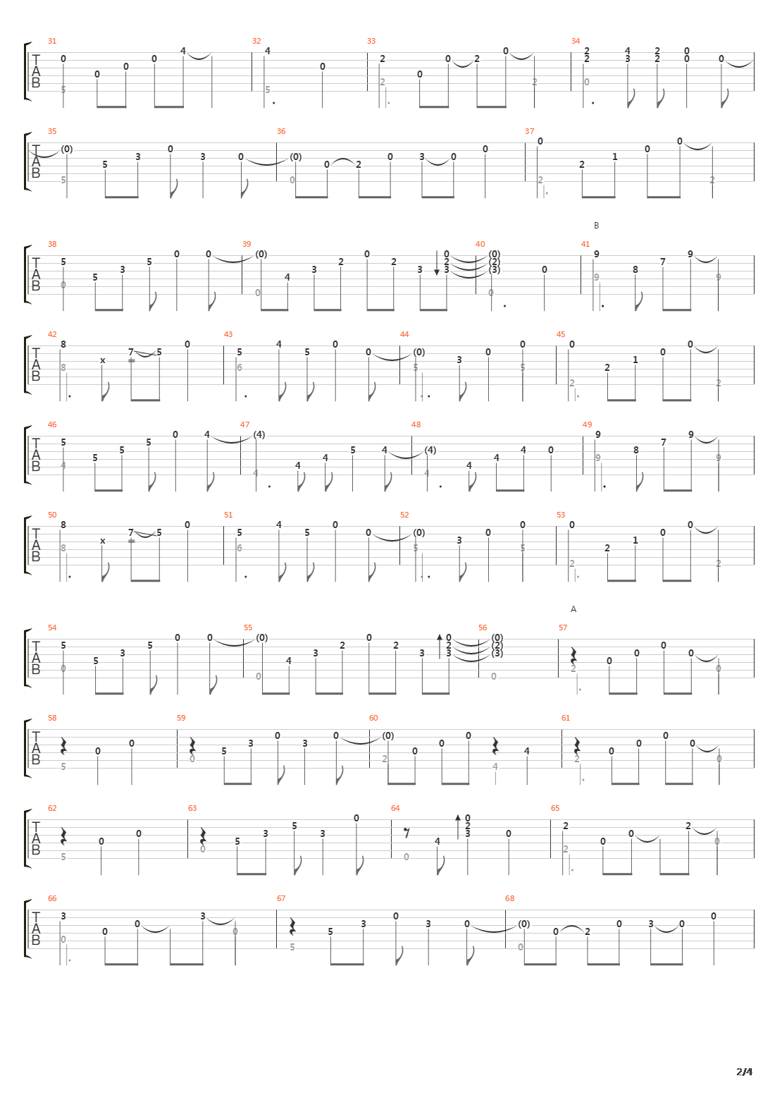 苍空吉他谱