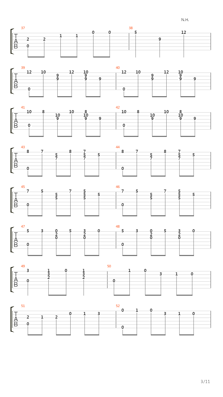 La Partita吉他谱