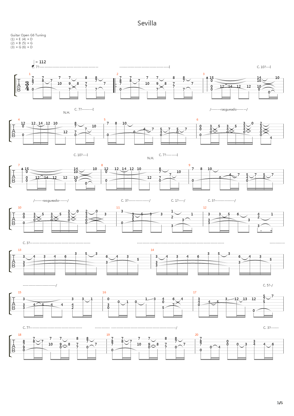 Sevilla吉他谱