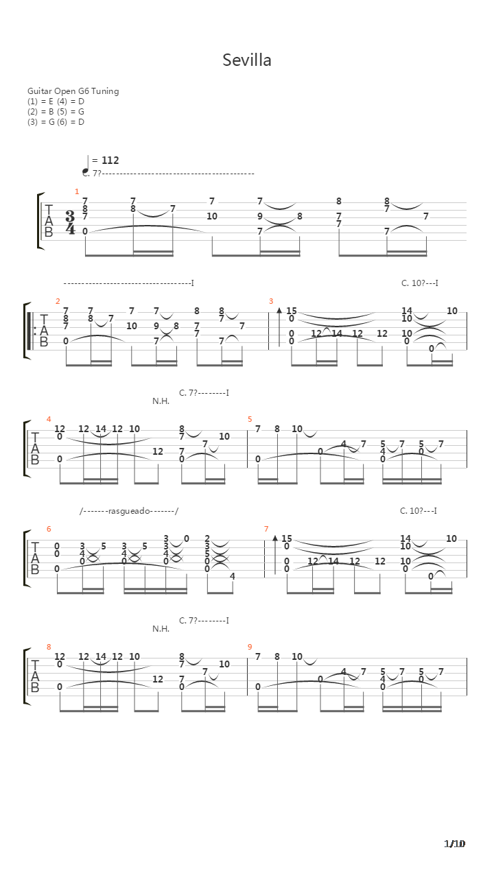 Sevilla吉他谱