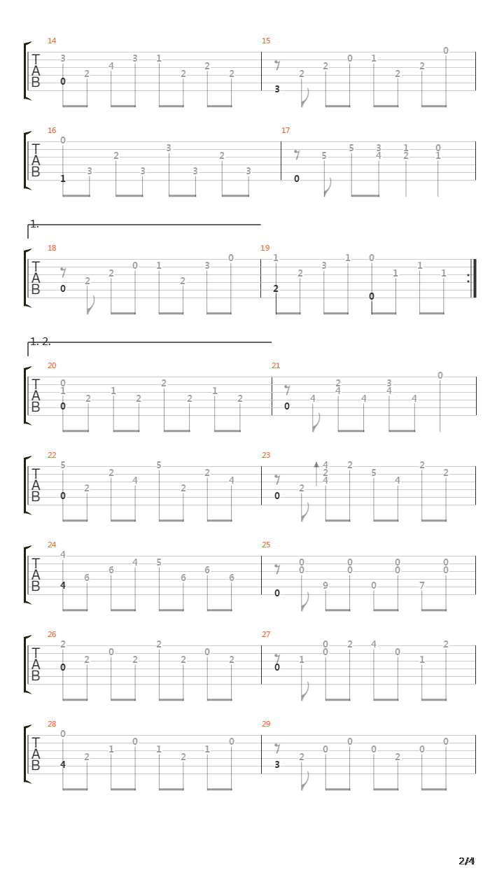 Preludio de Adios(离别的前奏曲)吉他谱