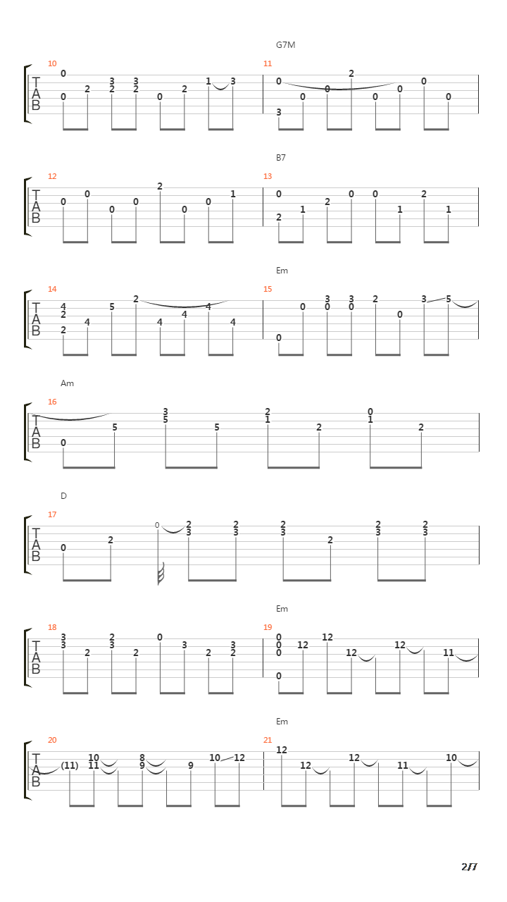 Casablanca（卡萨布兰卡）吉他谱