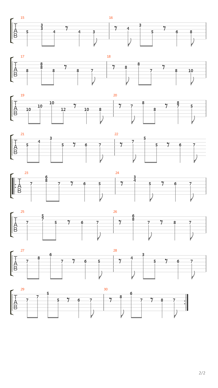萨尔萨舞曲与古巴黑人音乐 - 地狱黑人最终曲~(2-3)吉他谱