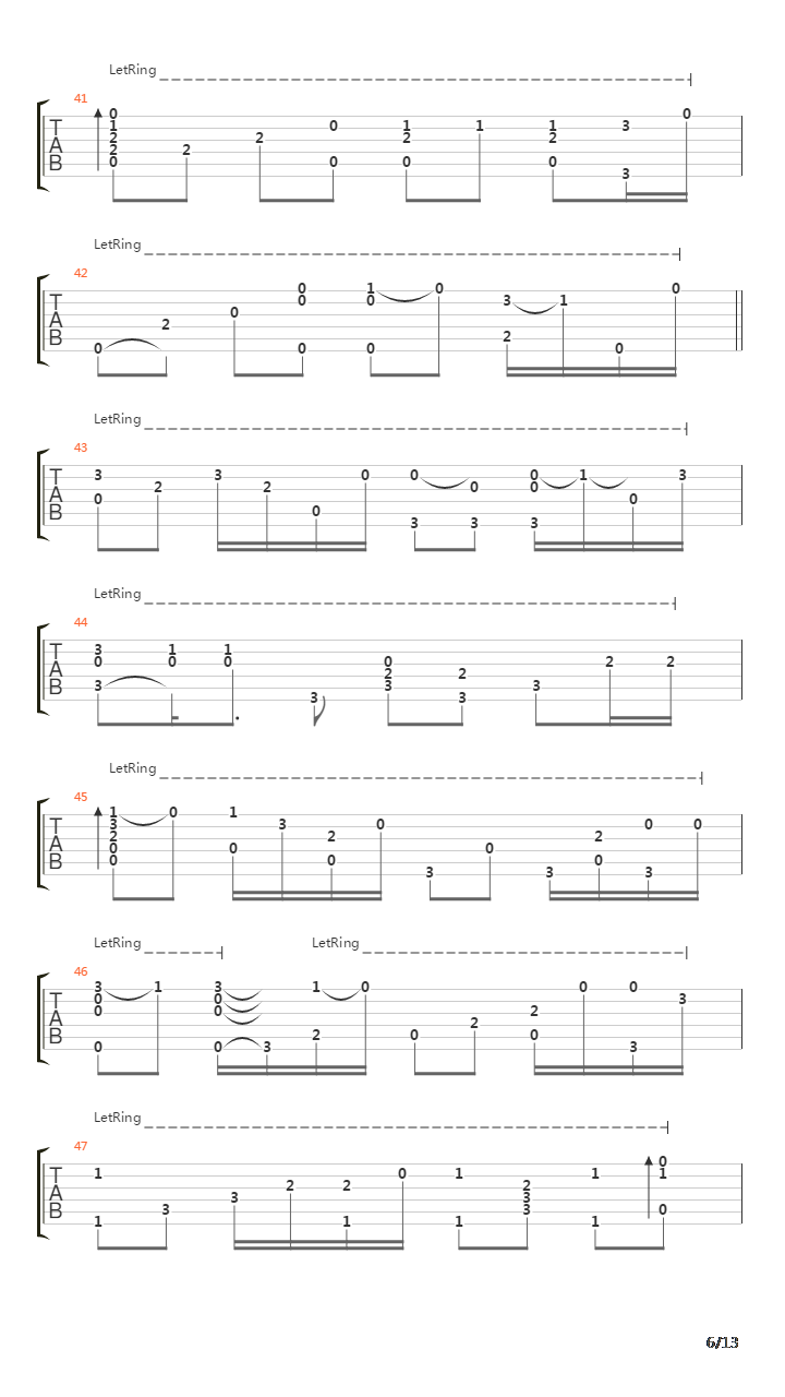 后来吉他谱