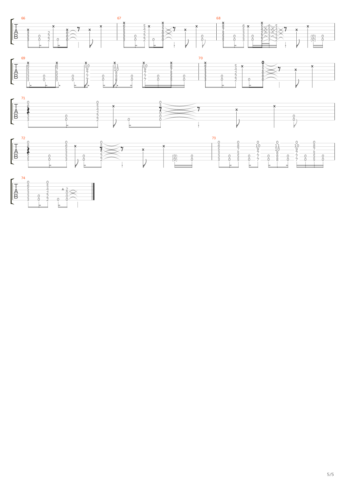 Aerials吉他谱