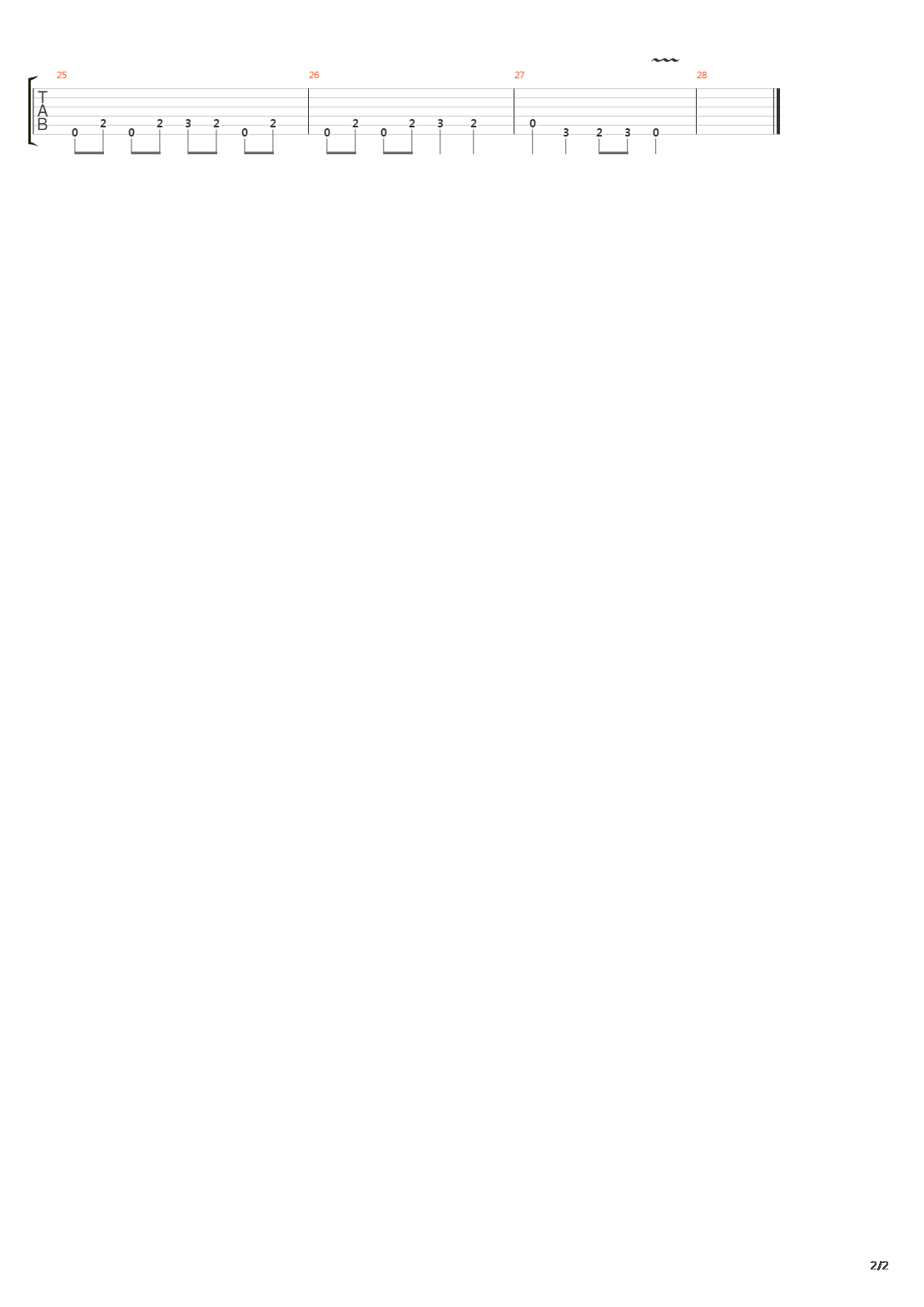 魔王降临吉他谱