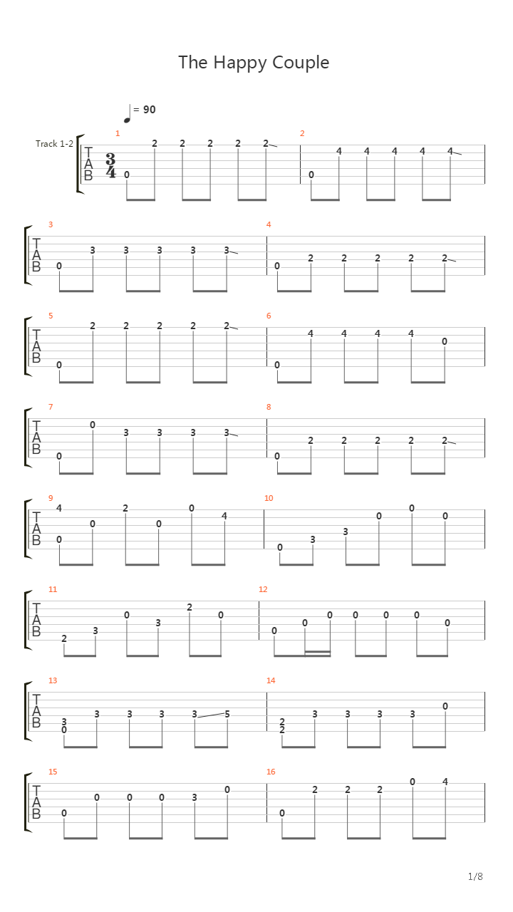 The Happy Couple吉他谱
