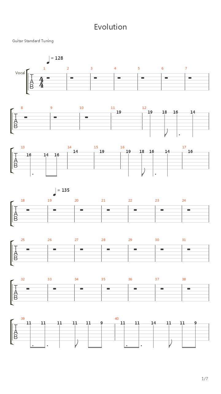 Evolution吉他谱