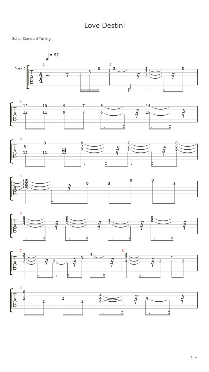 Love Destiny Facil吉他谱