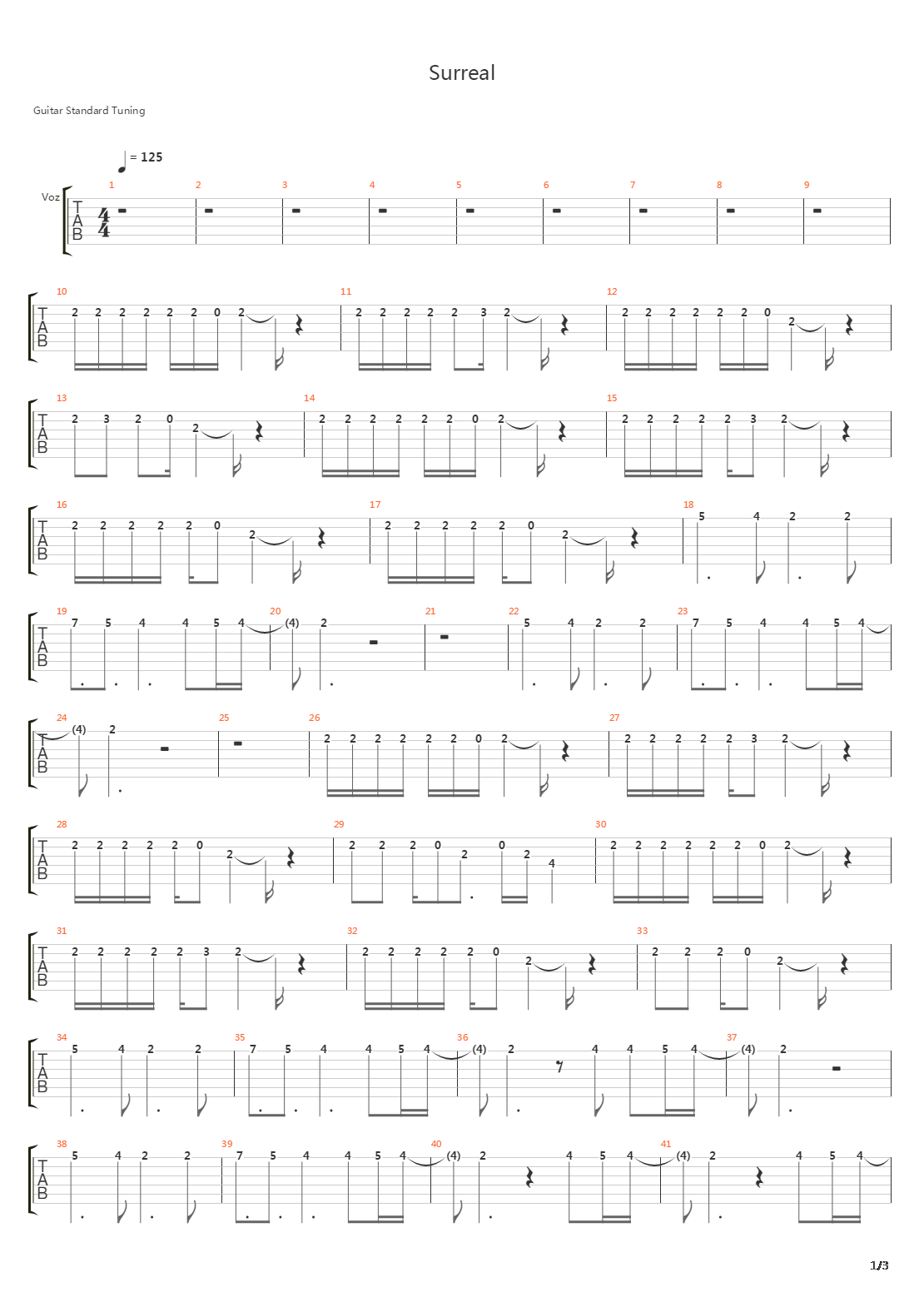 Surreal吉他谱