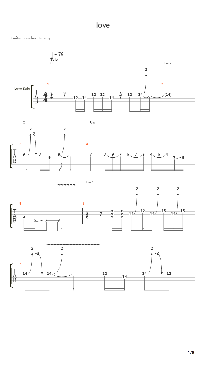 Love吉他谱