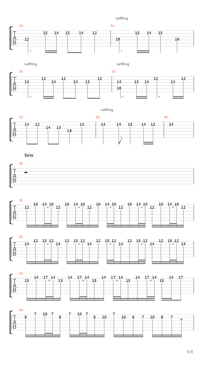 Final Countdown吉他谱