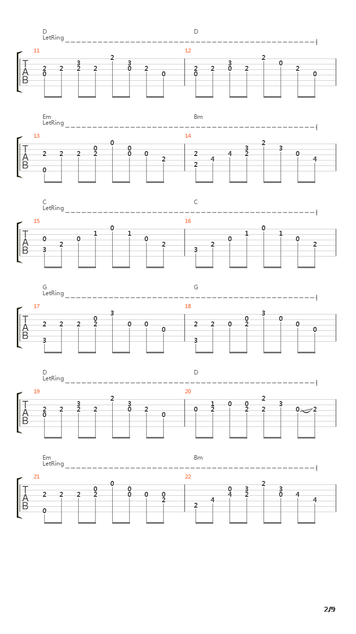 心跳吉他谱