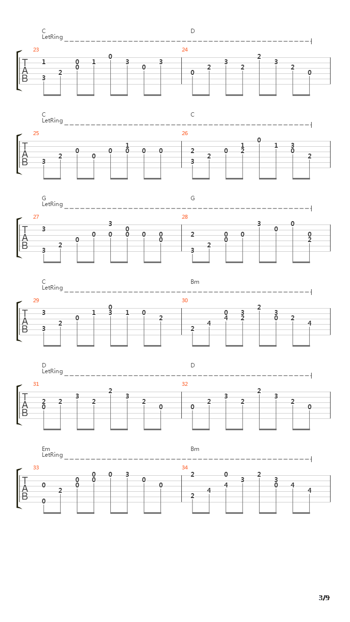 心跳吉他谱