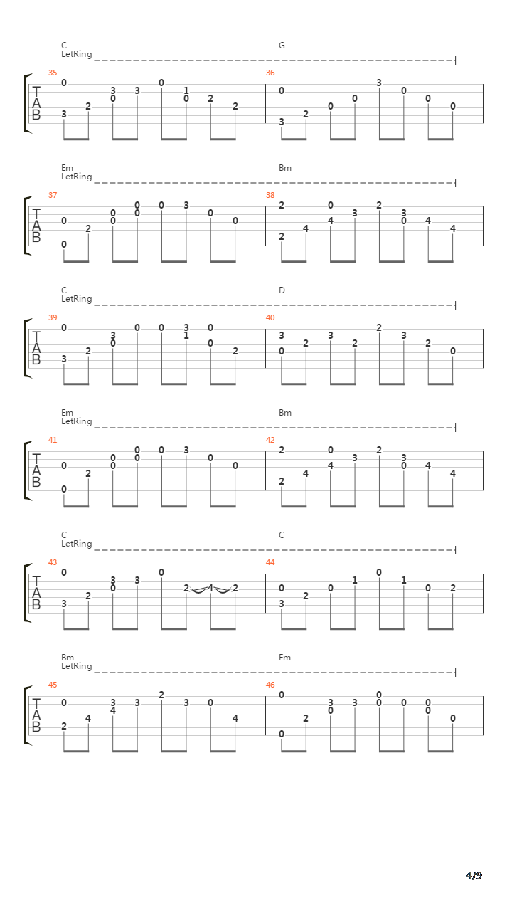 心跳吉他谱