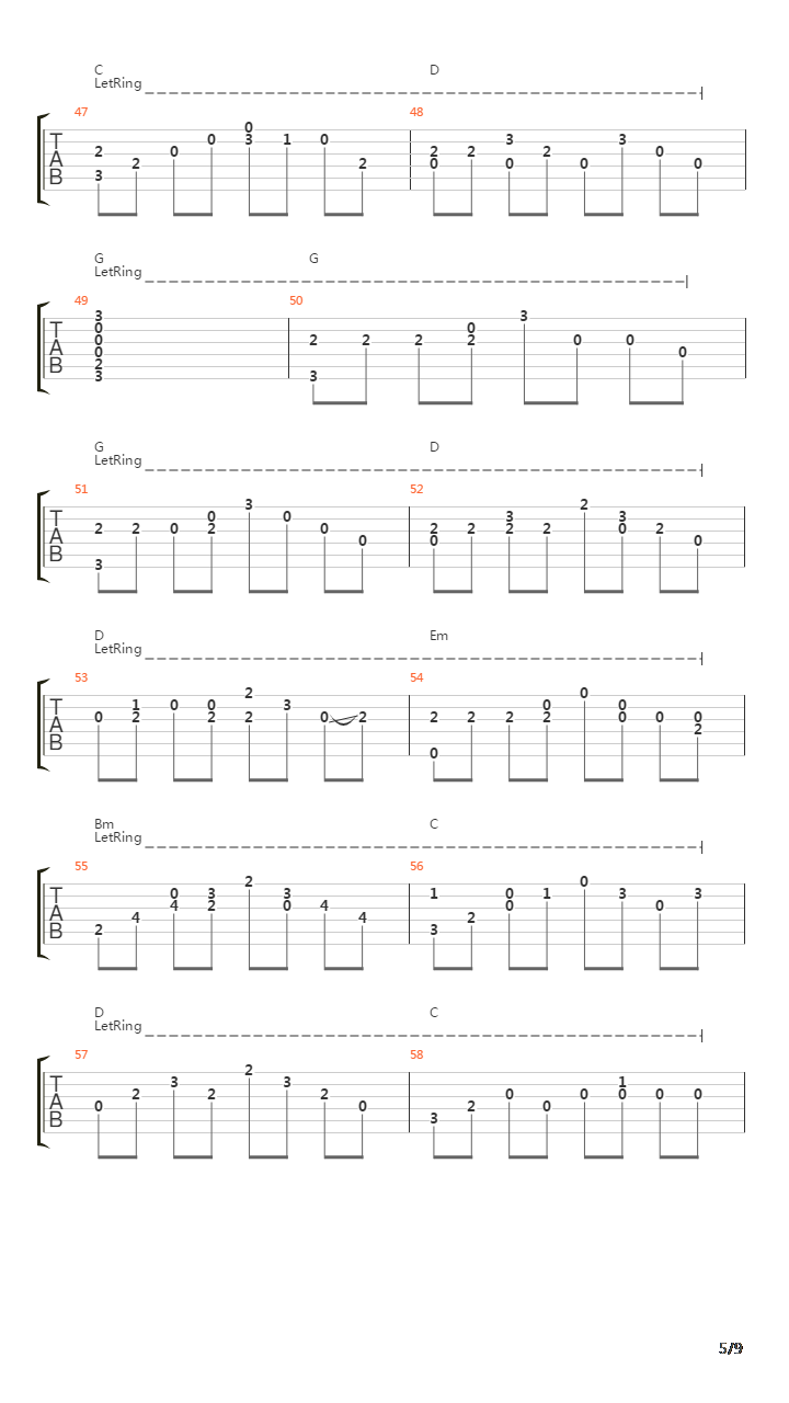 心跳吉他谱