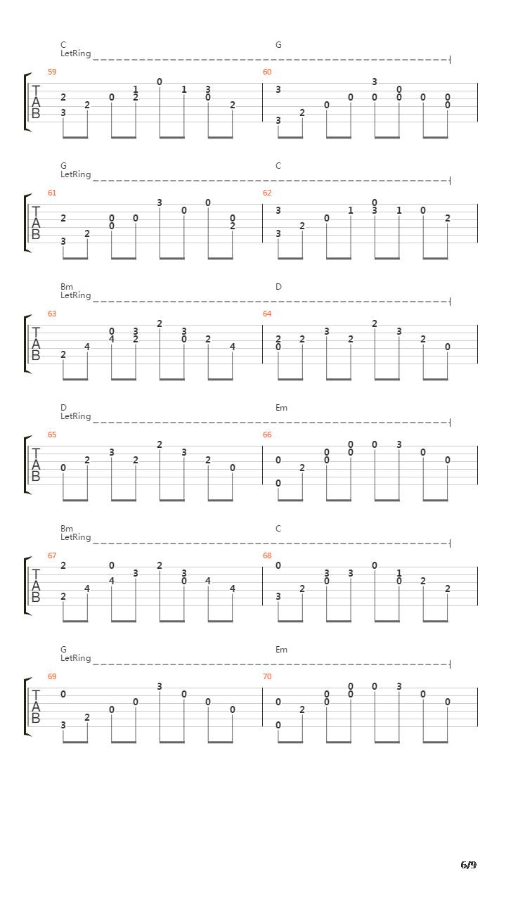 心跳吉他谱