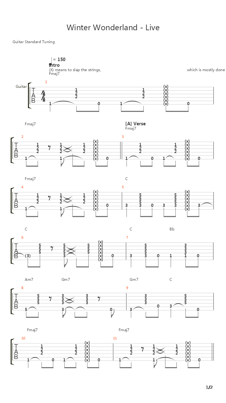Winter Wonderland吉他谱