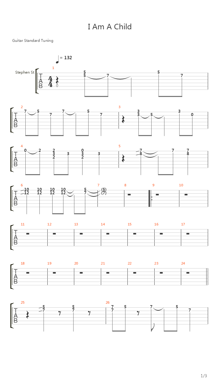 I Am A Child吉他谱