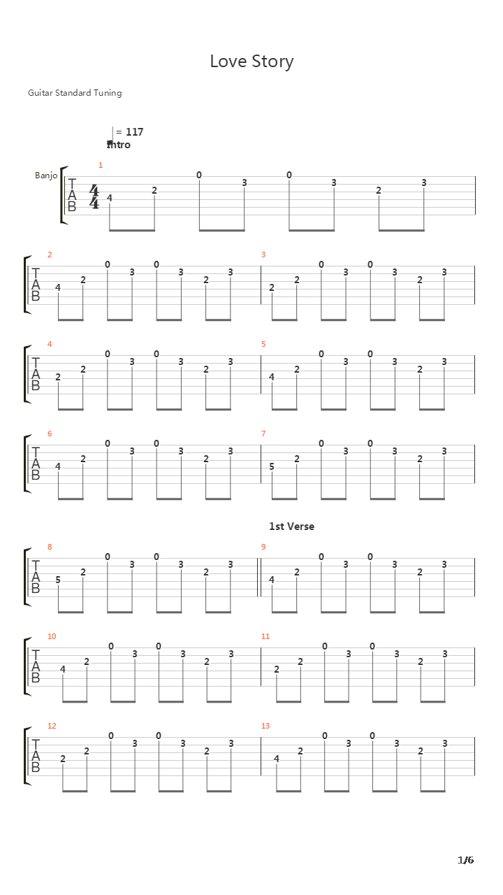 Love Story吉他谱