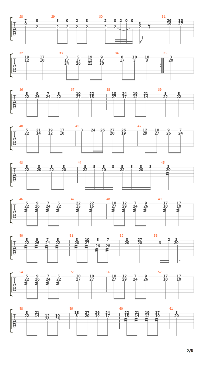 康康舞曲吉他谱