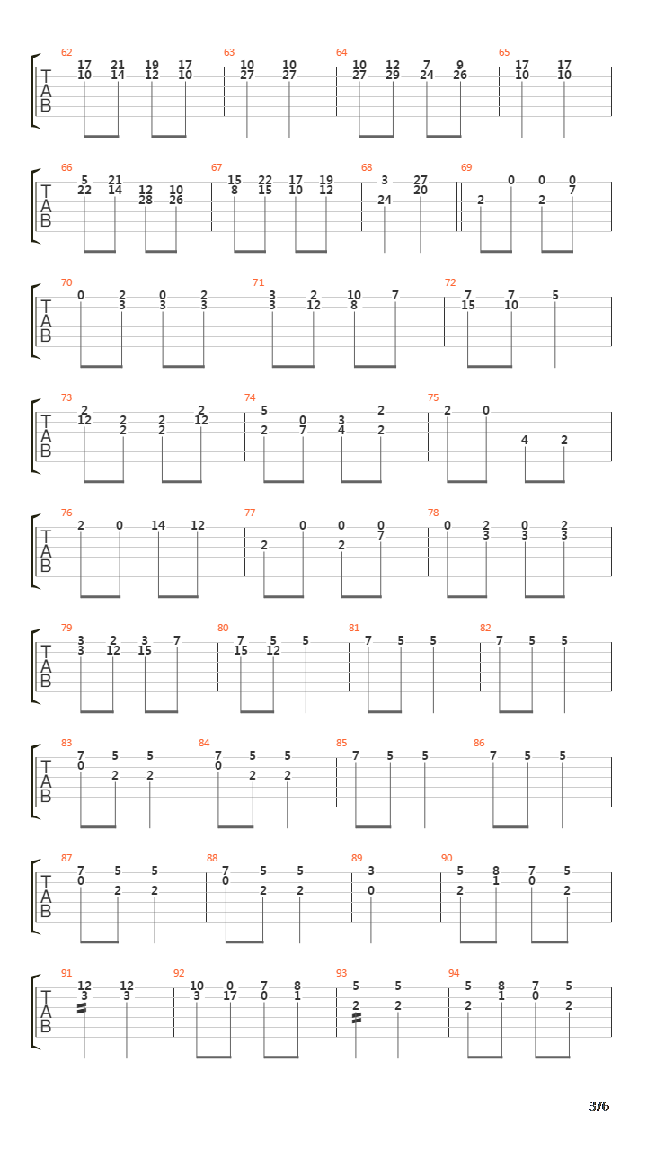 康康舞曲吉他谱