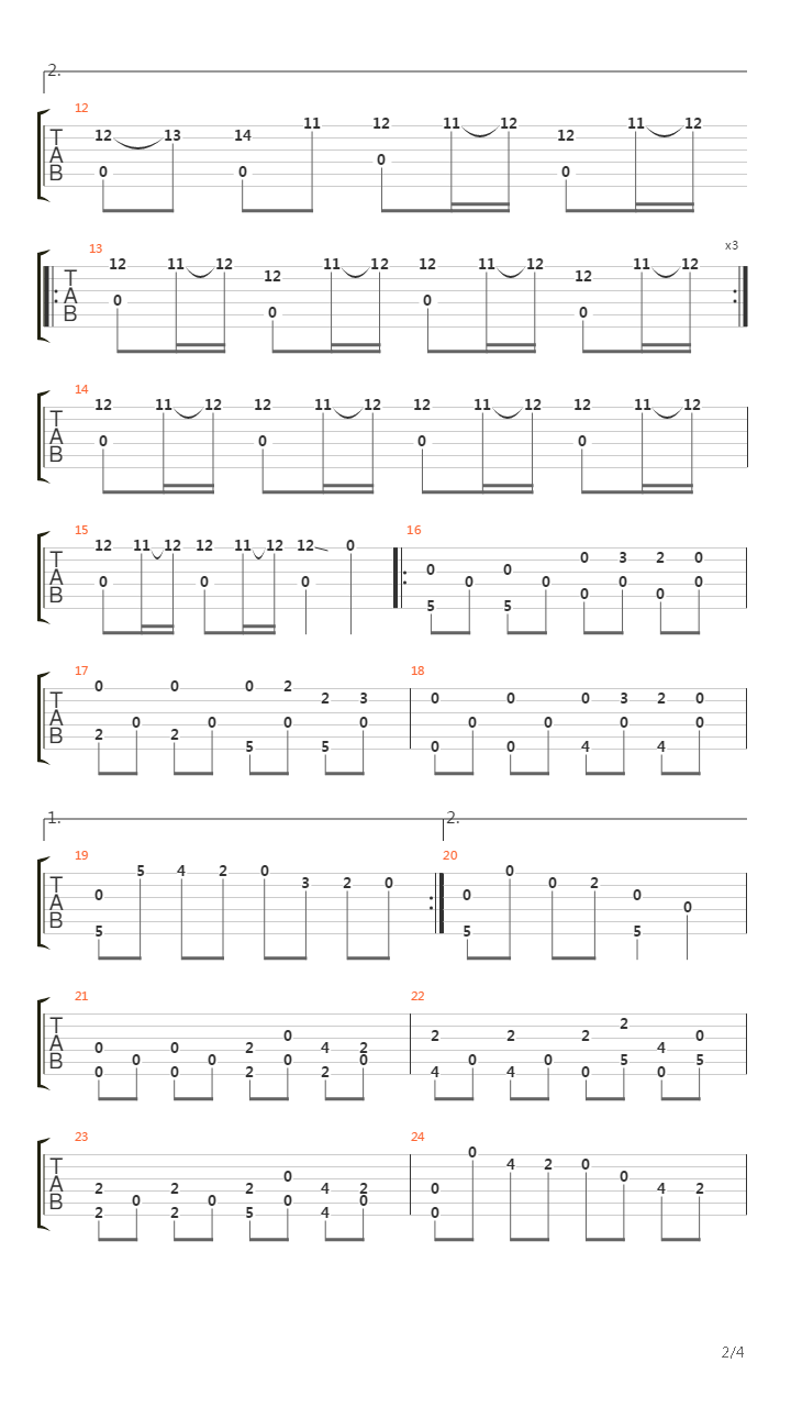 康康舞曲吉他谱