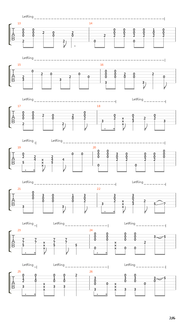 Numb吉他谱