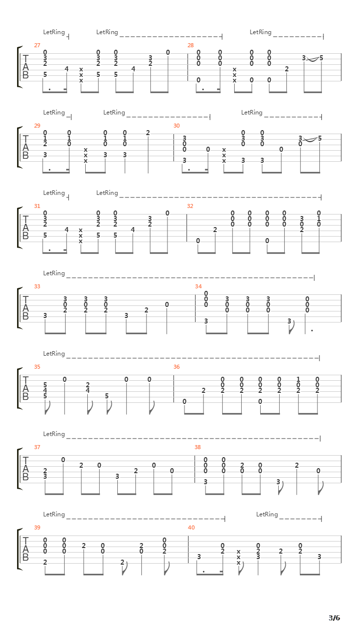 Numb吉他谱