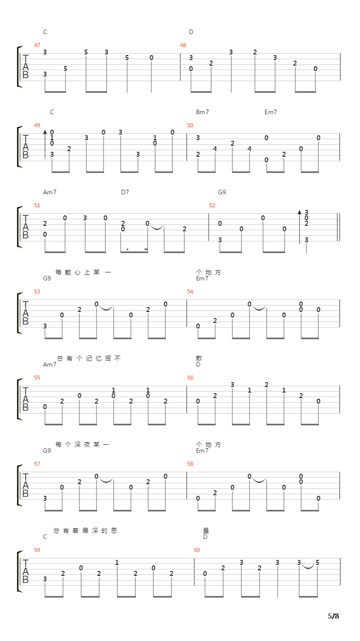 城里的月光吉他谱