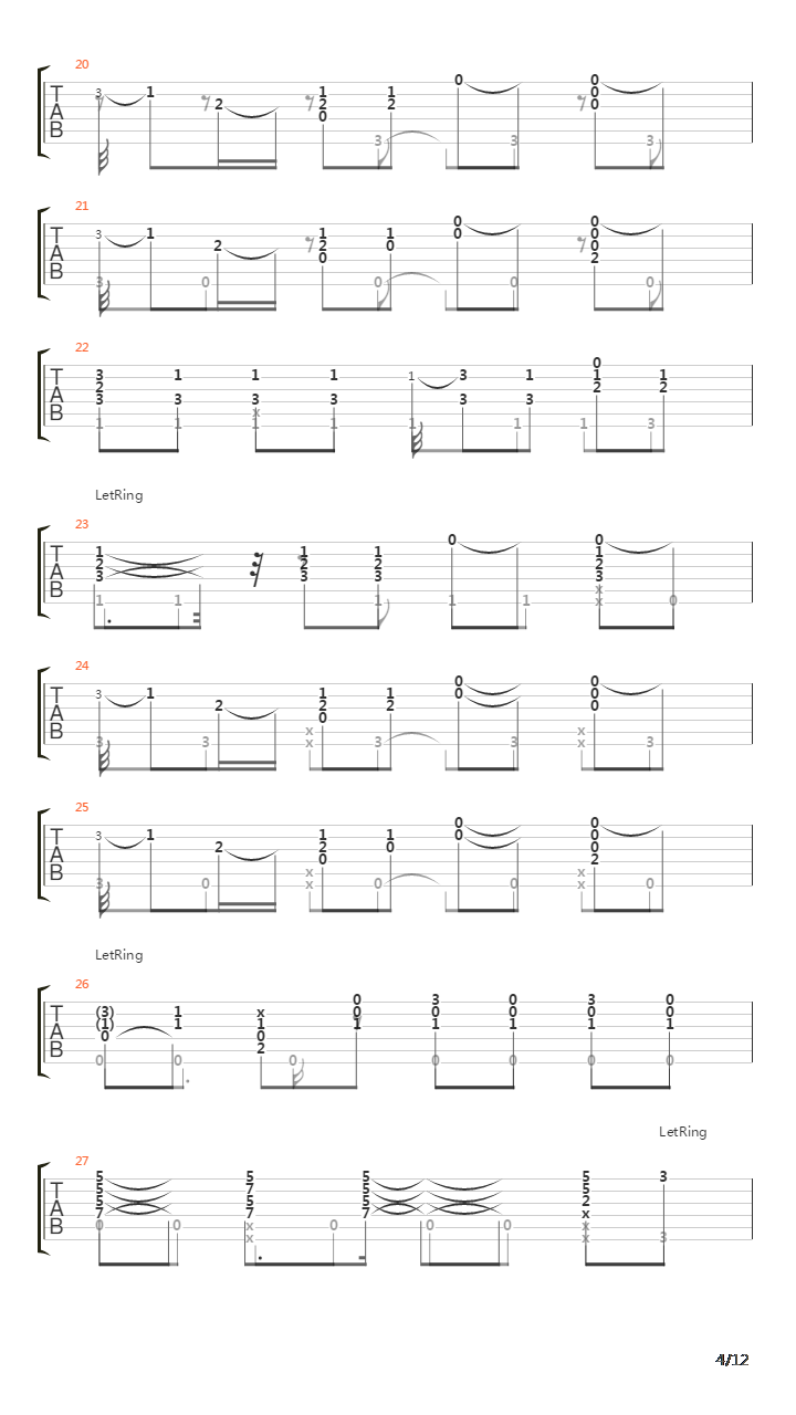 Rolling In The Deep吉他谱