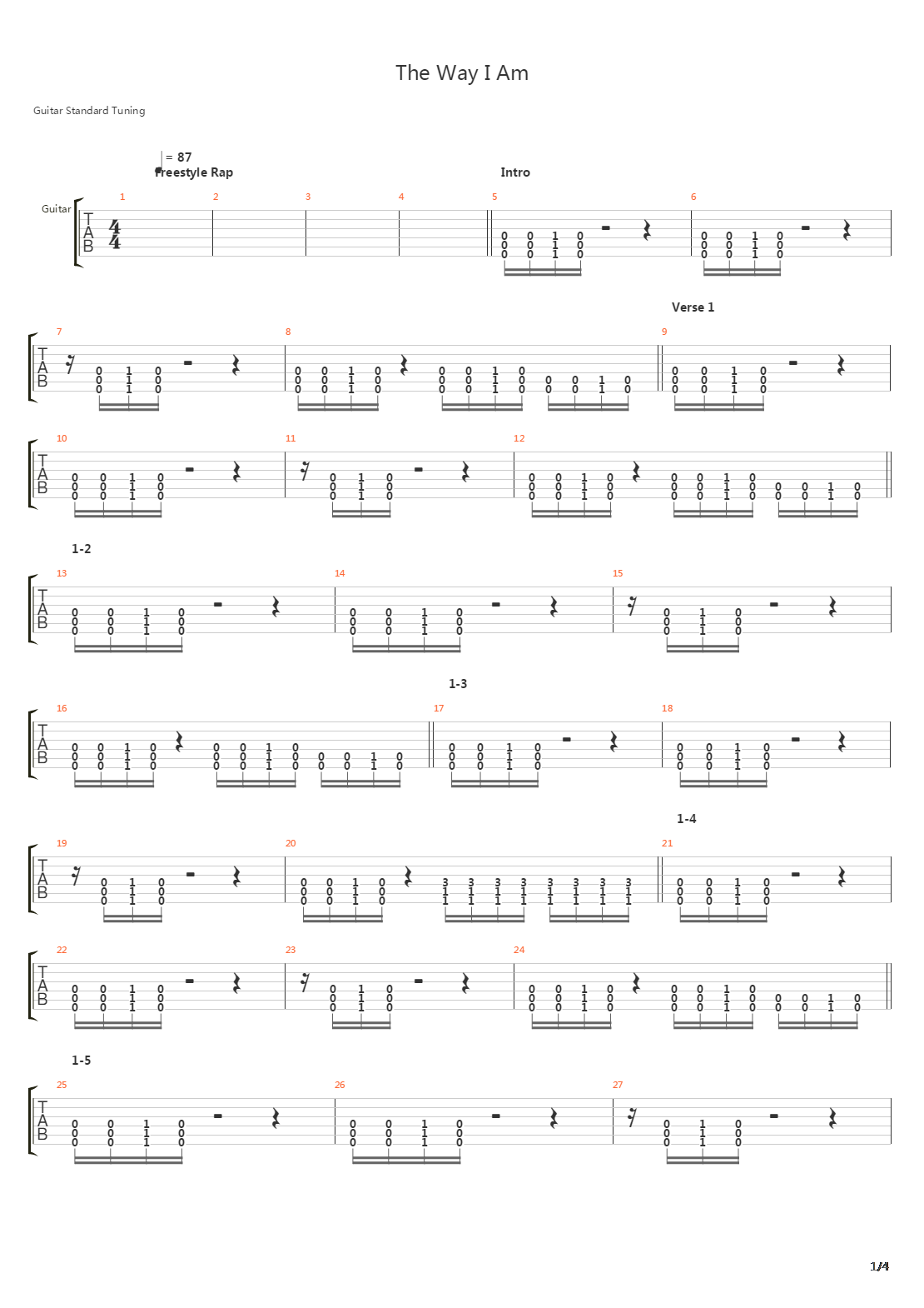 The Way I Am吉他谱