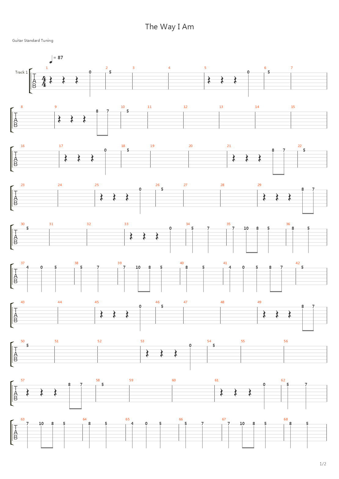 The Way I Am吉他谱