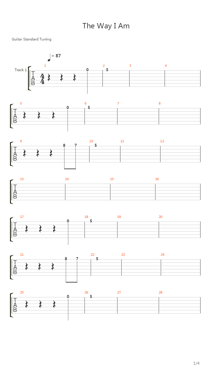 The Way I Am吉他谱