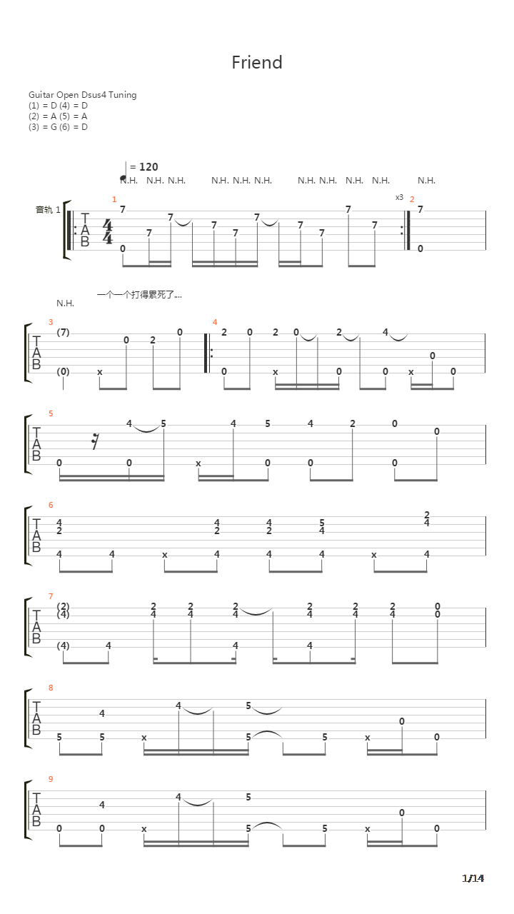 Friend吉他谱