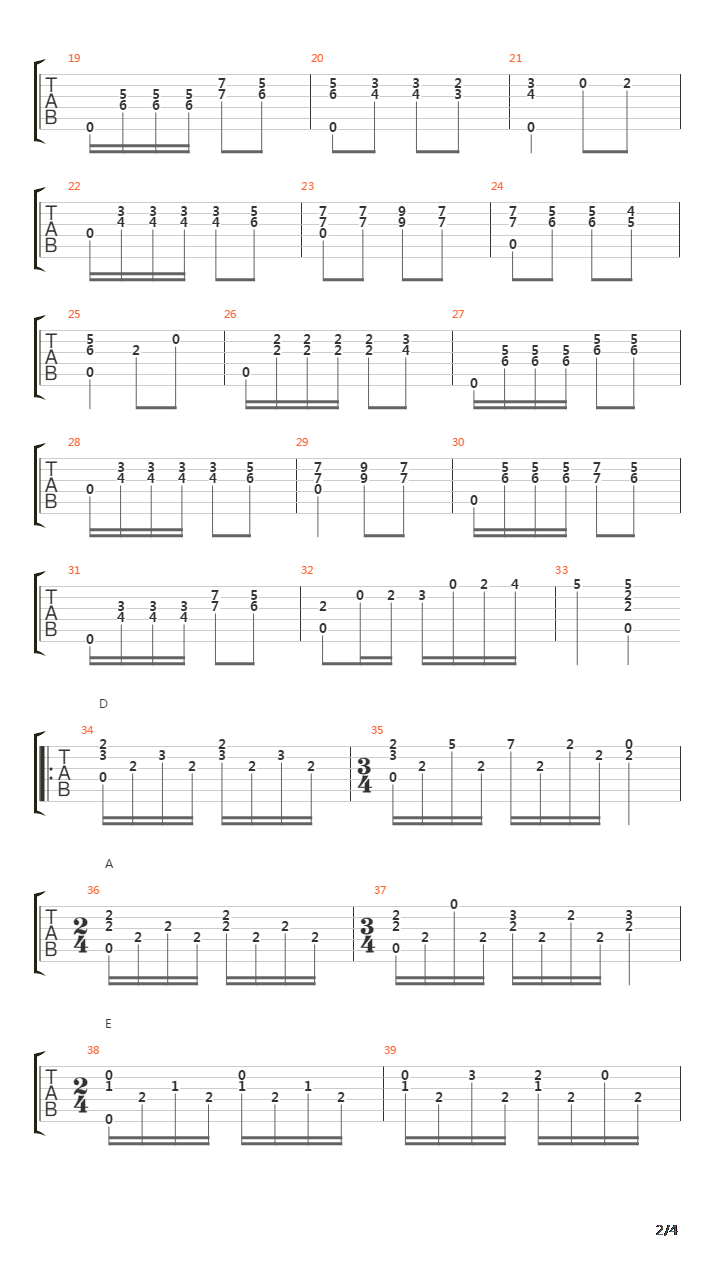 西班牙舞曲吉他谱