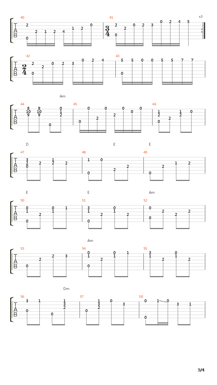 西班牙舞曲吉他谱