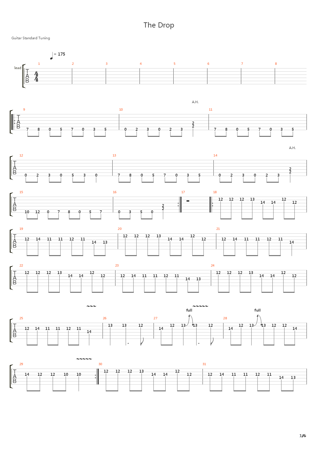 The Drop吉他谱