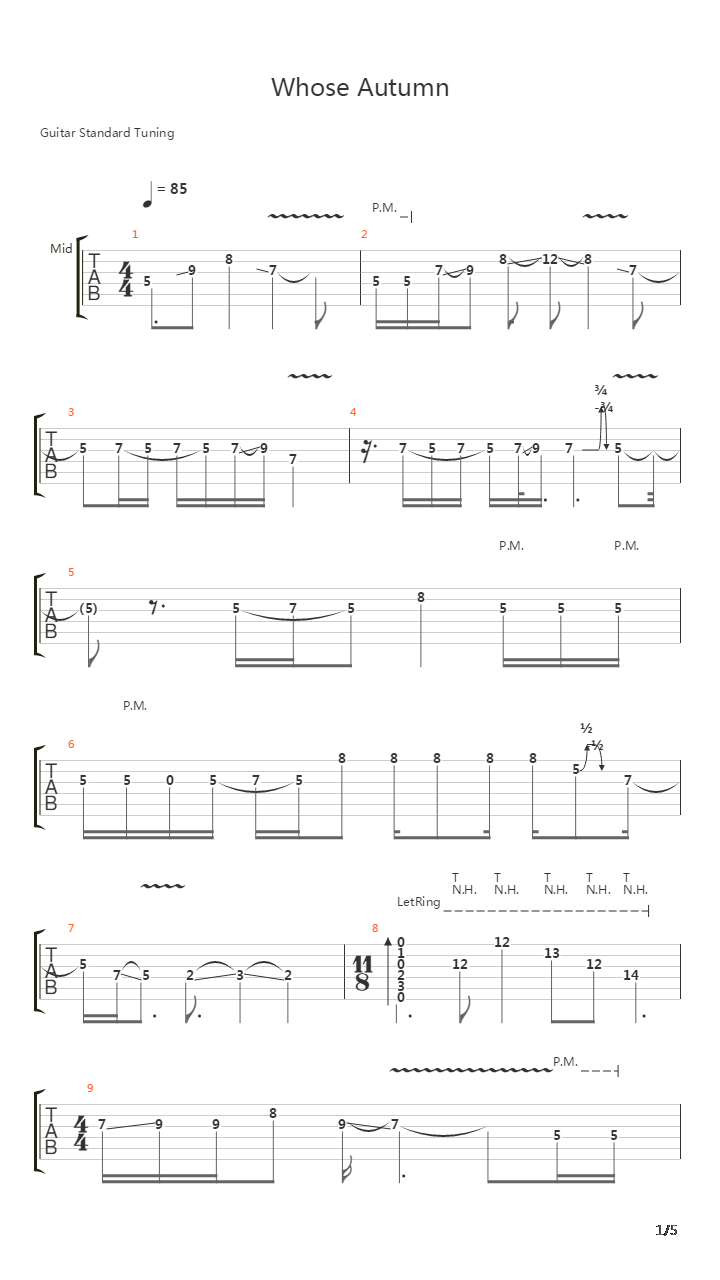Whose Autumn吉他谱